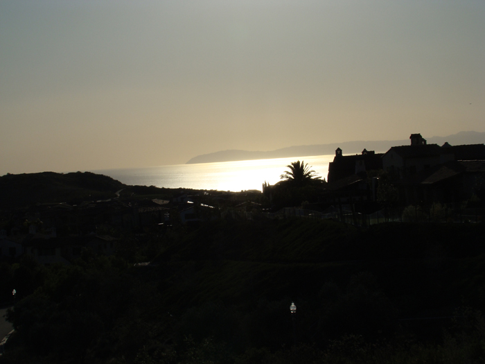 view of ocean from mountains